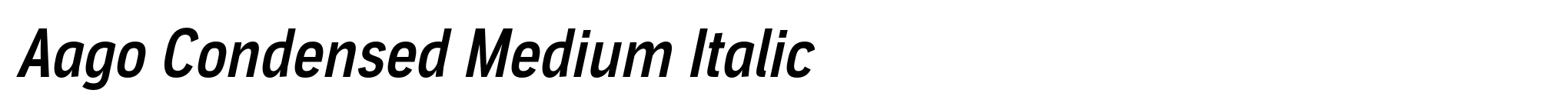 Aago Condensed Medium Italic image